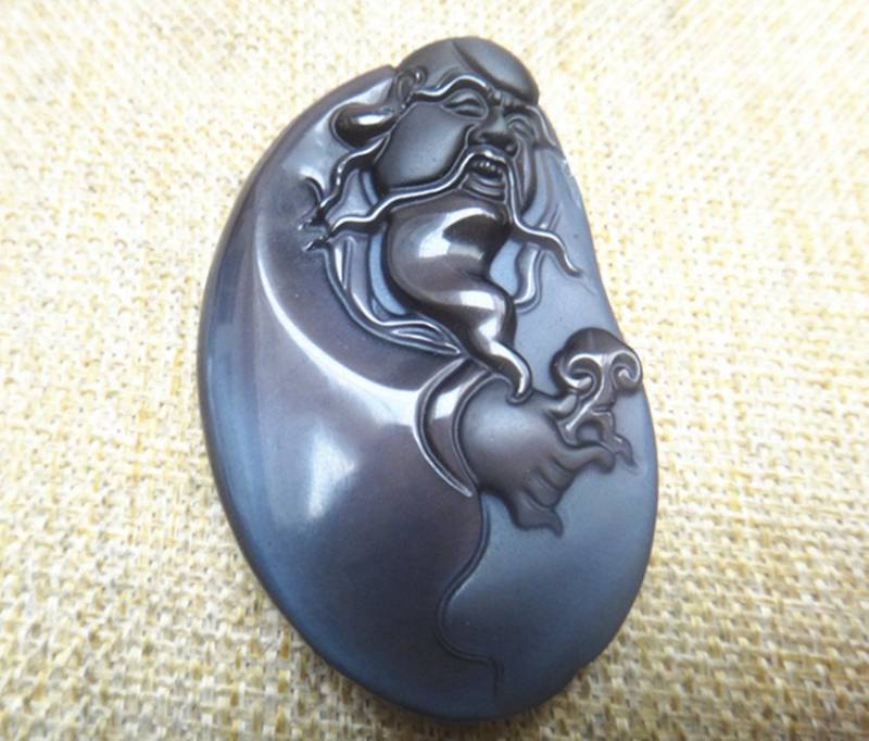 Natürliche Eis Art Von Regenbogen Obsidian Stein Anhänger Wunschschutzpatron Buddha Natürliche Eis Art Von Regenbogen Obsidian Stein Anhänger Wunschschutzpatron Buddha von blackbeaded