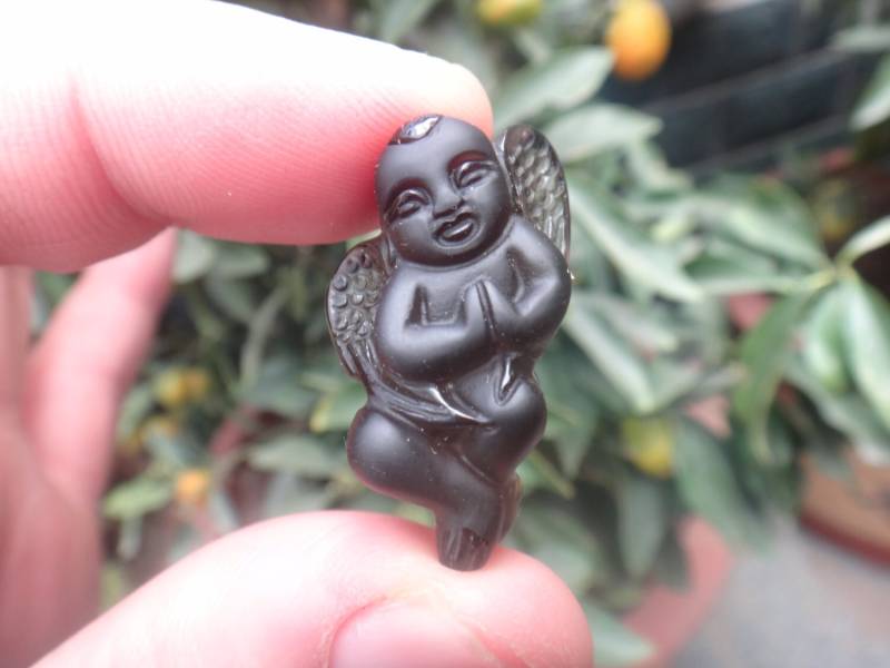 Natürliche Eis Arten Von Obsidian Stein Engel Anhänger Wishing Lucky Natürliche Eis Arten Von Obsidian Stein Engel Anhänger Wishing Lucky von blackbeaded