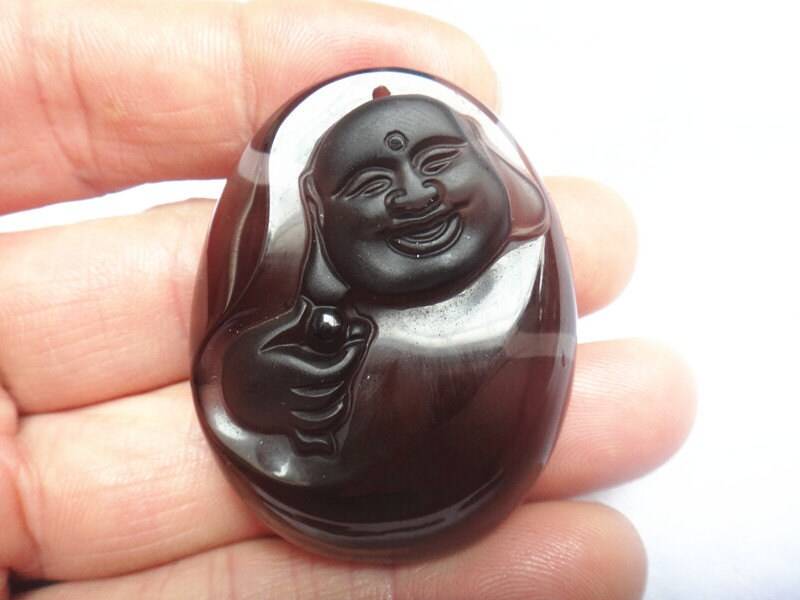 Natürliche Eis Arten Von Obsidian "Tasche/Kleidung Buddha" Buddha Anhänger Natürliche Eis Arten Von Obsidian "Tasche/Kleidung Buddha" Buddha Anhänger von blackbeaded