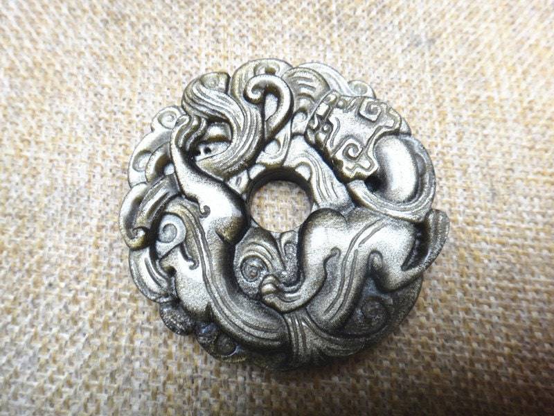 Natürliche Gold Obsidian Tapfere Truppen Frieden Schnalle Glück Amulett Pi Yao Anhänger Natürliche Gold Obsidian Tapfere Truppen Frieden Schnalle Glück Amulett Pi Yao Anhänger von blackbeaded