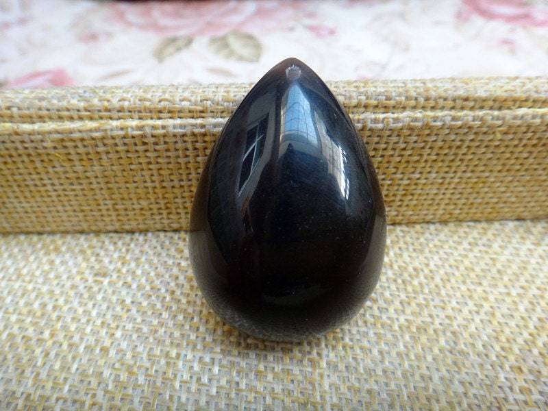 Natürliche Obsidian Anhänger Wassertropfen Natürliche Obsidian Anhänger Wassertropfen von blackbeaded