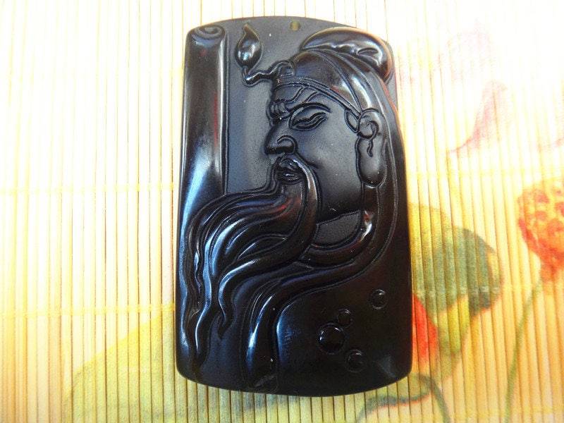 Natürliche Obsidian Guan Yu Amulett Anhänger Perlenkette Dsc07805 Natürliche Obsidian Guan Yu Amulett Anhänger Perlenkette Dsc07805 von blackbeaded