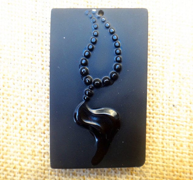 Natürliche Obsidian "Heart-Shaped" Halskette Natürliche Obsidian "Heart-Shaped" Halskette von blackbeaded