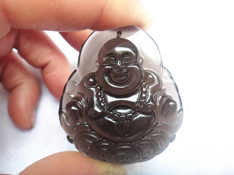 Natürlichem Eis-Arten Von Obsidian Anhänger Maitreya Buddha Lächeln Natürlichem Eis-Arten Von Obsidian Anhänger Maitreya Buddha Lächeln von blackbeaded