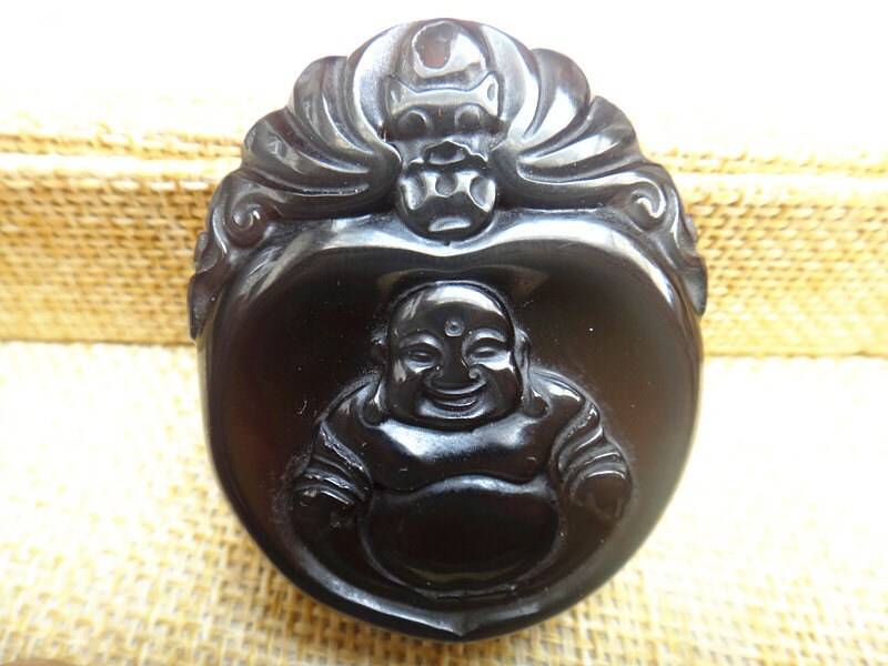 Natürlichem Eis-Arten Von Obsidian Anhänger Maitreya Buddha Lächeln Natürlichem Eis-Arten Von Obsidian Anhänger Maitreya Buddha Lächeln von blackbeaded