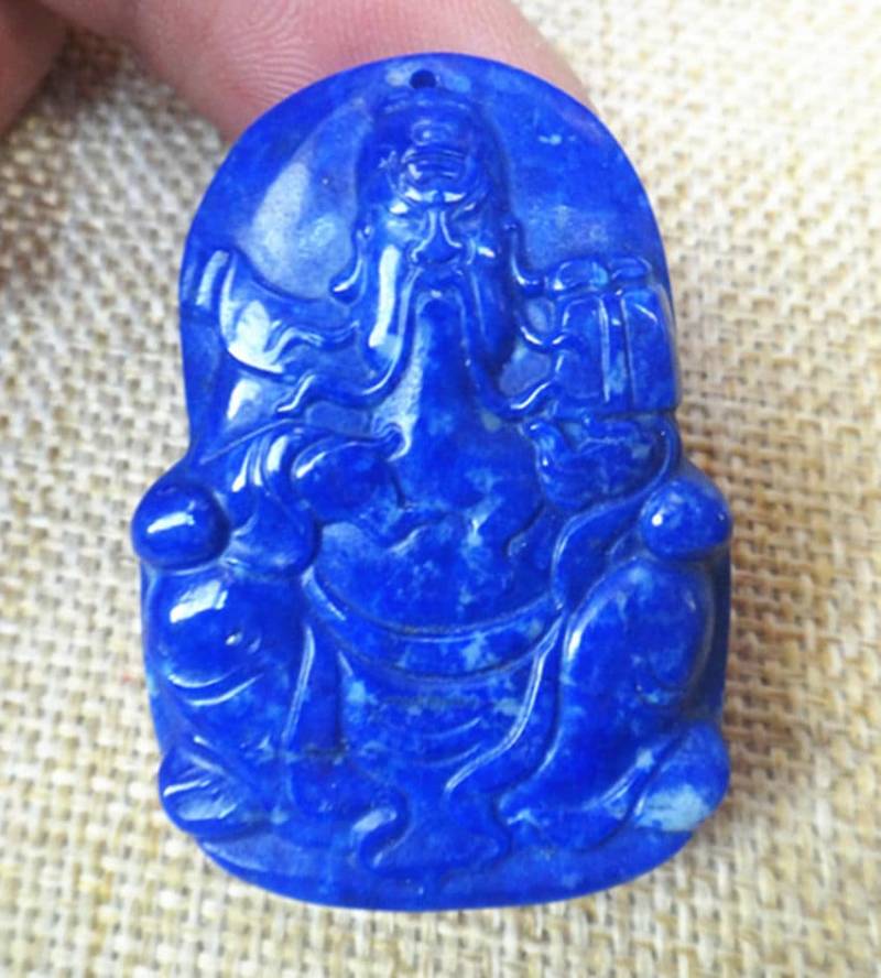 Natürlichen Blauen Lapislazuli Anhänger Der Ursprünglichen Steinbildhauerei "Guan Yu" Amulett Natürlichen Blauen Lapislazuli Anhänger Der Ursprünglichen Steinbildhauerei "Guan Yu" Amulett von blackbeaded