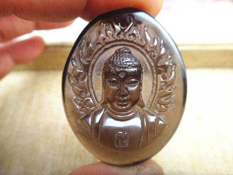 Natureis Arten Von Obsidian Anhänger "Sakyamuni Buddha" Buddha-Kopf-Anhänger Natureis Arten Von Obsidian Anhänger "Sakyamuni Buddha" Buddha-Kopf-Anhänger von blackbeaded