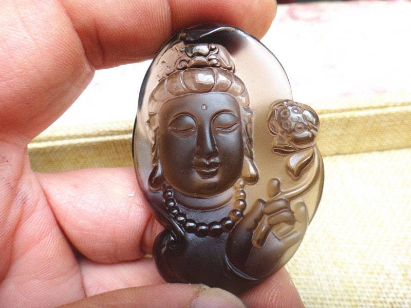 Perfekte Natürliche Eis-Arten Von Obsidian Anhänger Schutzengel Göttin Guanyin Perfekte Natürliche Eis-Arten Von Obsidian Anhänger Schutzengel Göttin Guanyin von blackbeaded