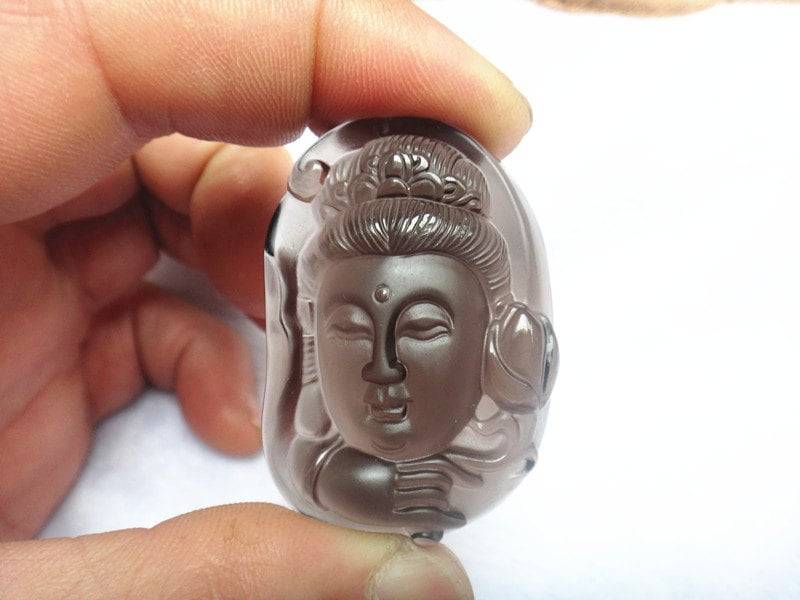 Perfekte Natürliche Eis-Arten Von Obsidian Anhänger Schutzengel Göttin Guanyin Perfekte Natürliche Eis-Arten Von Obsidian Anhänger Schutzengel Göttin Guanyin von blackbeaded