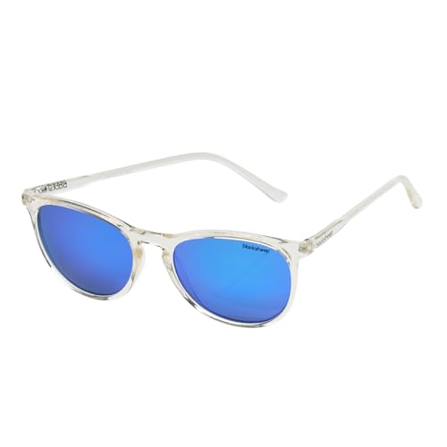 blacksheep TORUN verspiegelte Sonnenbrille für Damen und Herren mit UV-Schutz 400, leichter, stylischer und robuster TR-90 Rahmen (Clear) von blacksheep