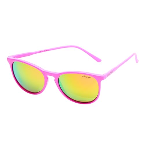 blacksheep TORUN verspiegelte Sonnenbrille für Damen und Herren mit UV-Schutz 400, leichter, stylischer und robuster TR-90 Rahmen (Rosa) von blacksheep