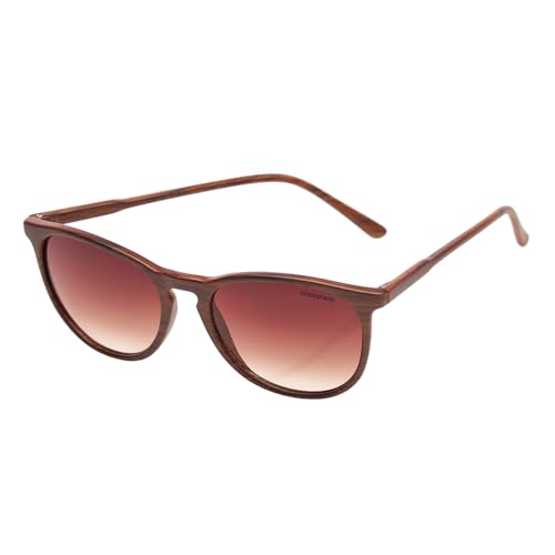 blacksheep TORUN verspiegelte Sonnenbrille für Damen und Herren mit UV-Schutz 400, leichter, stylischer und robuster TR-90 Rahmen (Wood) von blacksheep