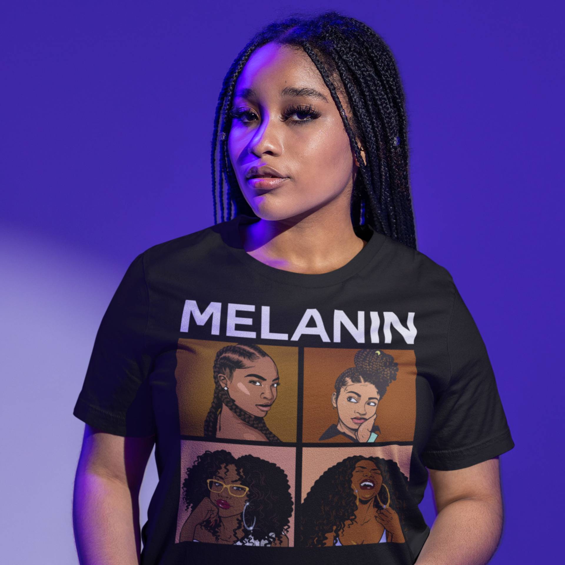 Melanin Shirt, Schwarzes Power Afro Haar Zucker Girl Magic von blacktoroyalty