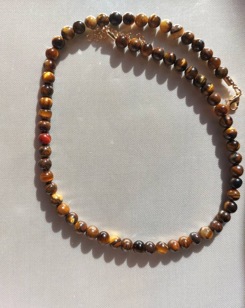 Tigerauge Halskette | Echter Edelstein Handgemachter Boho Schmuck Tigerauge Halskette | Echter Edelstein Handgemachter Boho Schmuck von blauwietuerkis