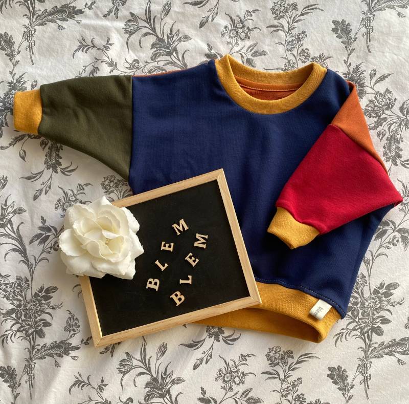 Oversized Sweater Mixed Coloured von blemblemXhandmade