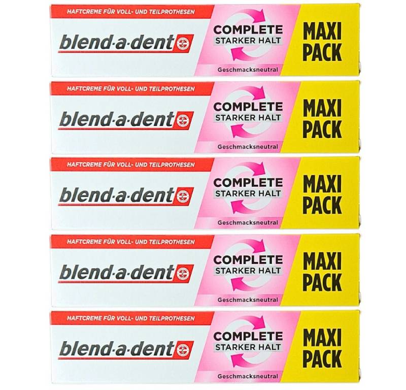 blend-a-dent Zahnpflege-Set Haftcreme Complete Geschmacksneutral MAXI, 5 x 70g, 5-tlg., starker Halt & Komfort blend-a-dent Zahnpflege-Set Haftcreme Complete Geschmacksneutral MAXI, 5 x 70g, 5-tlg., starker Halt & Komfort von blend-a-dent
