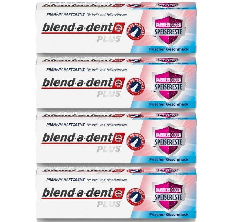 blend-a-dent Zahnpflege-Set PLUS Premium Haftcreme Barriere gegen Speisereste Frischer Geschmack, 4 x 40g, 4-tlg. blend-a-dent Zahnpflege-Set PLUS Premium Haftcreme Barriere gegen Speisereste Frischer Geschmack, 4 x 40g, 4-tlg. von blend-a-dent