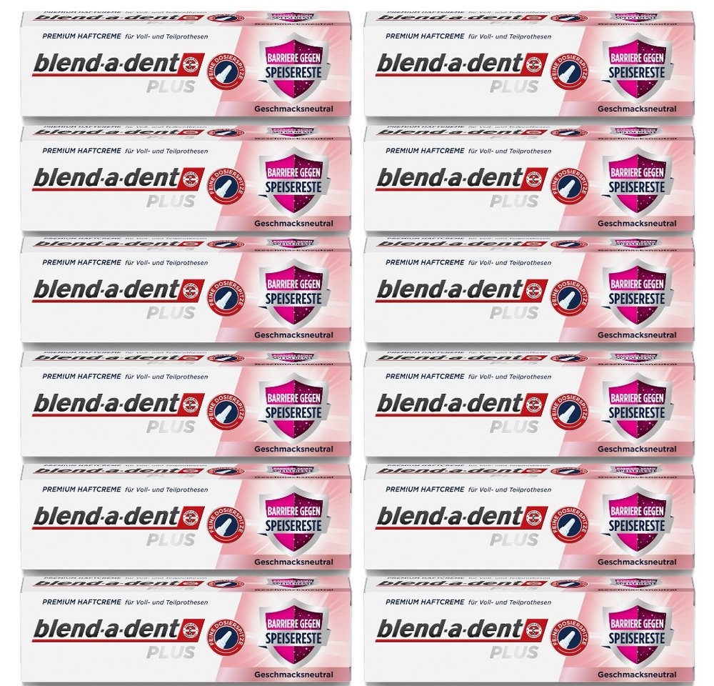 blend-a-dent Zahnpflege-Set PLUS Premium Haftcreme Barriere gegen Speisereste – Geschmacksneutral, 12 x 40g, 12-tlg. blend-a-dent Zahnpflege-Set PLUS Premium Haftcreme Barriere gegen Speisereste – Geschmacksneutral, 12 x 40g, 12-tlg. von blend-a-dent