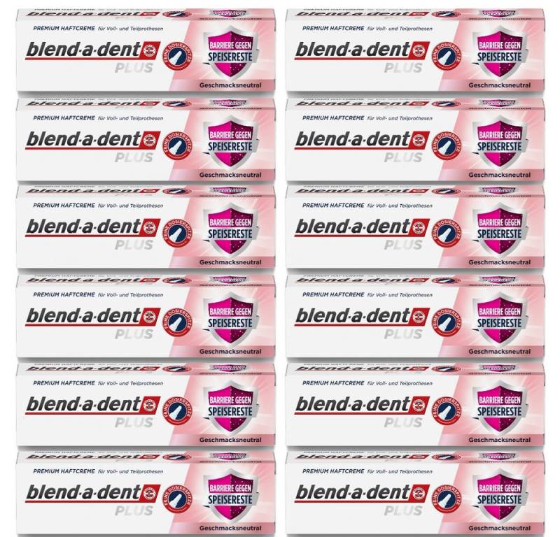 blend-a-dent Zahnpflege-Set PLUS Premium Haftcreme Barriere gegen Speisereste – Geschmacksneutral, 12 x 40g, 12-tlg. blend-a-dent Zahnpflege-Set PLUS Premium Haftcreme Barriere gegen Speisereste – Geschmacksneutral, 12 x 40g, 12-tlg. von blend-a-dent