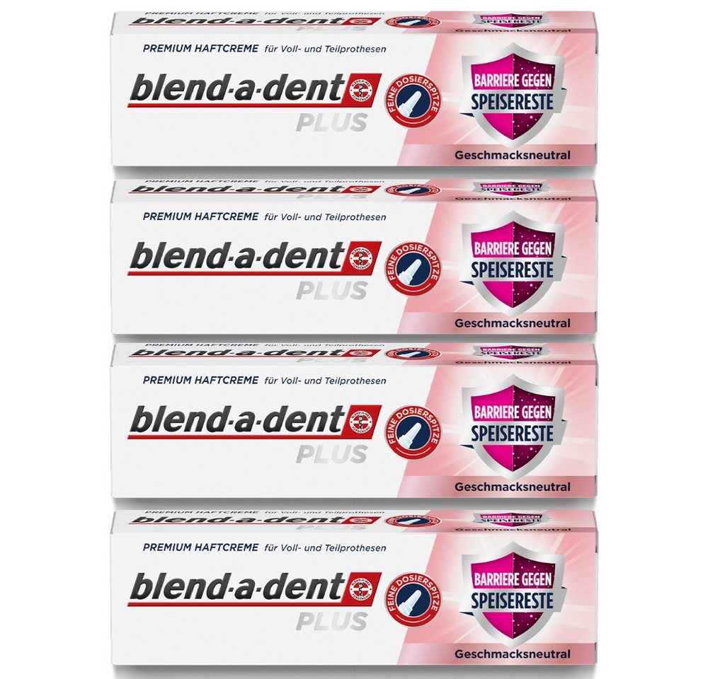 blend-a-dent Zahnpflege-Set PLUS Premium Haftcreme Barriere gegen Speisereste – Geschmacksneutral, 4 x 40g, 4-tlg. blend-a-dent Zahnpflege-Set PLUS Premium Haftcreme Barriere gegen Speisereste – Geschmacksneutral, 4 x 40g, 4-tlg. von blend-a-dent