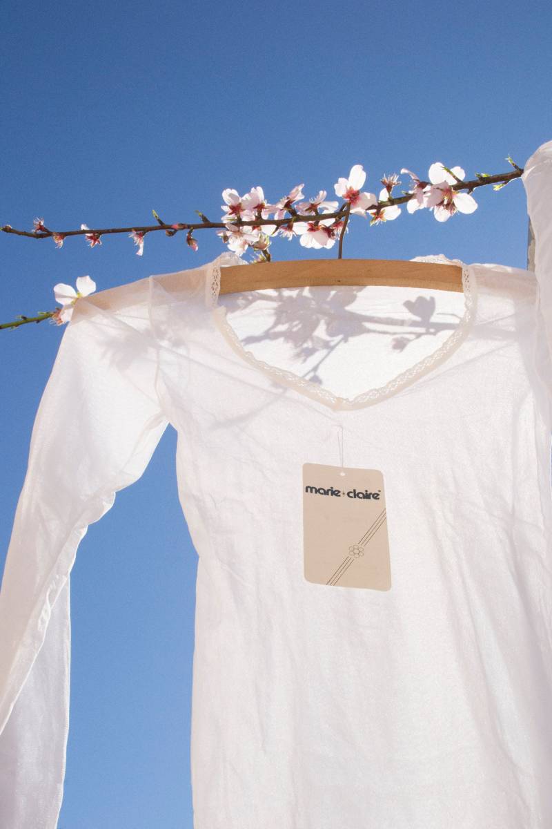 Kein Vintage Transparentes Unterhemd Weiß von blessthatdress