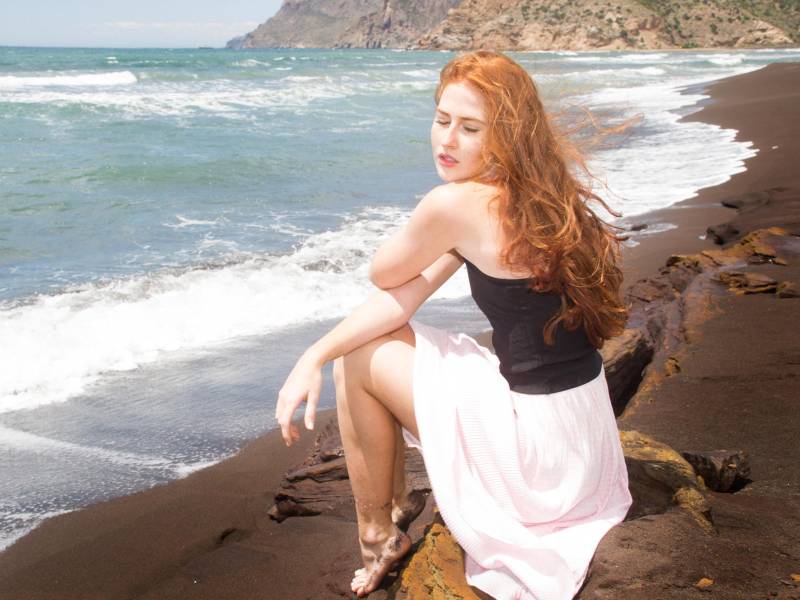 Langer Rock Deadstock Vintage Plissee Rosa Durchsichtig von blessthatdress