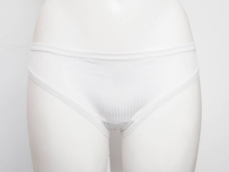 Weiße Vintage Unterhose Tief Gestreift von blessthatdress