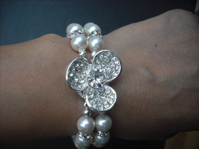 Anna Collection, Braut Armband Strass Kristall Armband, Vintage-Stil Braut-Schmuck, Weddng Schmuck von blissbridal1