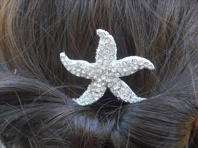 Braut Haar Kamm, Starfish Collection Version 3 Silber Strass Haare Kämmen, Bridal Vintage Style, Hochzeit Die Kämmen von blissbridal1