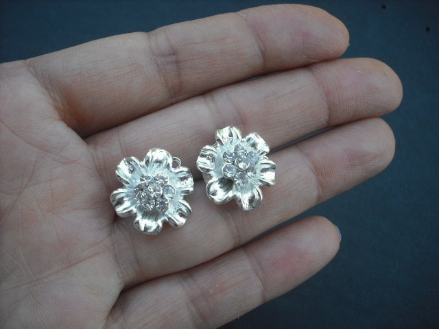 Verkauf - Lily Collection, Bridal Ohrringe, Strass Kristall Vintage Style Weddng Schmuck von blissbridal1