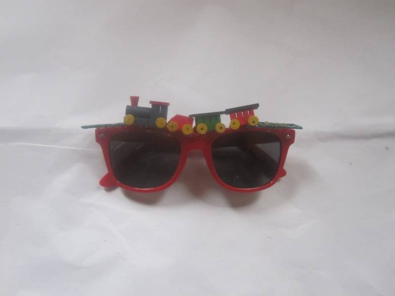 Fantasie Holz Zug Verziert Kinder Sonnenbrille Junior Größe von blitzknitz