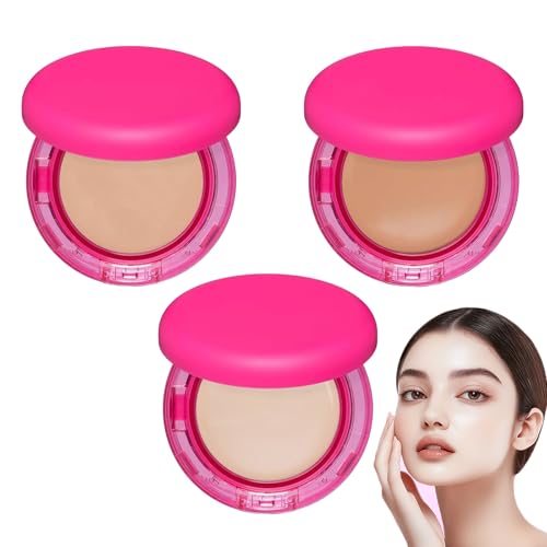 Peptide Balm Foundation, Balsam-Foundation für reife Haut, Puder mit mittlerer, aufbaubarer Deckkraft, Anti-Aging,wischfest,feuchtigkeitsspendend, glättet die Textur,hellt den Teint auf (#1#2#3) von blmcoos