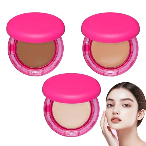 Peptide Balm Foundation, Balsam-Foundation für reife Haut, Puder mit mittlerer, aufbaubarer Deckkraft, Anti-Aging,wischfest,feuchtigkeitsspendend, glättet die Textur,hellt den Teint auf (#1#2#4) von blmcoos