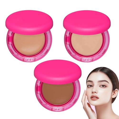 Peptide Balm Foundation, Balsam-Foundation für reife Haut, Puder mit mittlerer, aufbaubarer Deckkraft, Anti-Aging,wischfest,feuchtigkeitsspendend, glättet die Textur,hellt den Teint auf (#1#3#4) von blmcoos