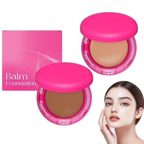 Peptide Balm Foundation, Balsam-Foundation für reife Haut, Puder mit mittlerer, aufbaubarer Deckkraft, Anti-Aging,wischfest,feuchtigkeitsspendend, glättet die Textur,hellt den Teint auf (#1#4) von blmcoos