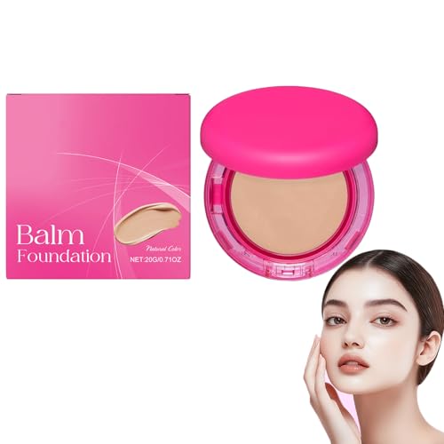 Peptide Balm Foundation, Balsam-Foundation für reife Haut, Puder mit mittlerer, aufbaubarer Deckkraft, Anti-Aging,wischfest,feuchtigkeitsspendend, glättet die Textur,hellt den Teint auf (Natural #3) von blmcoos