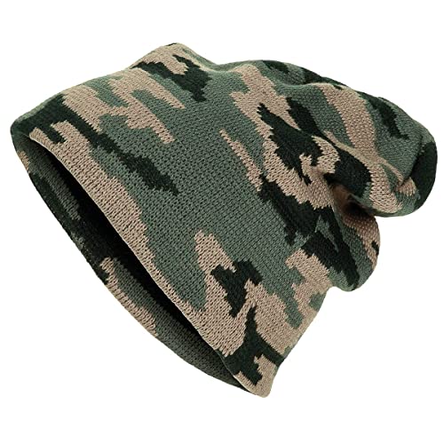 blntackle76 Strickmütze Beanie Mütze Camouflage Army Grün Woodland tarn Damen Herren Wintermütze | für Frauen Männer Unisex Weich & Warm one Size von blntackle76