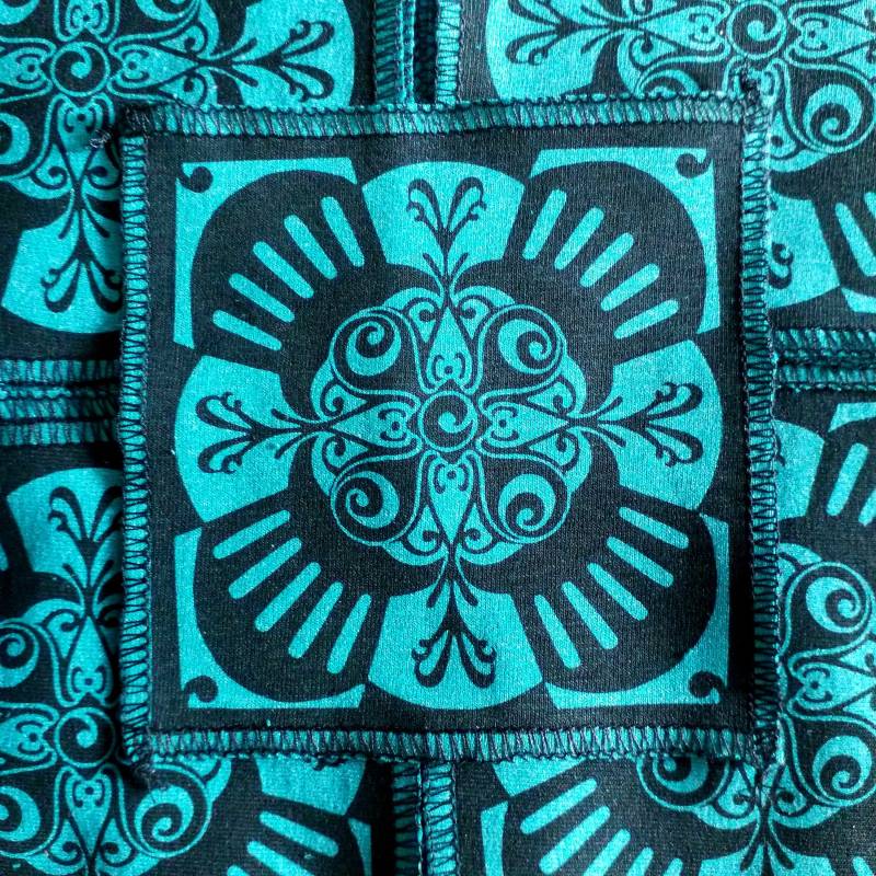 Siebdruck-stoffpatch Mandala Art, Baumwollstoff | 11, 5 cm Siebdruck-stoffpatch Mandala Art, Baumwollstoff | 11, 5 cm von blobdogCo