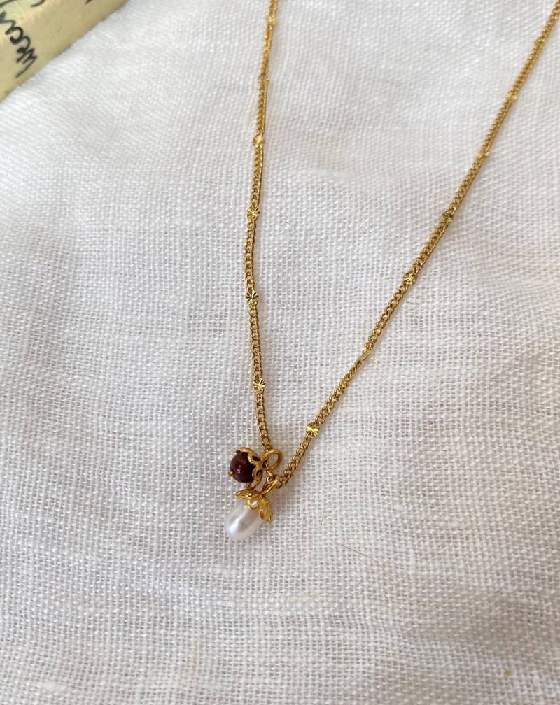 Verstellbare Kette Mit Zwei Anhängern | Für Den Herbst Geschenkidee Cottagecore von blombarn