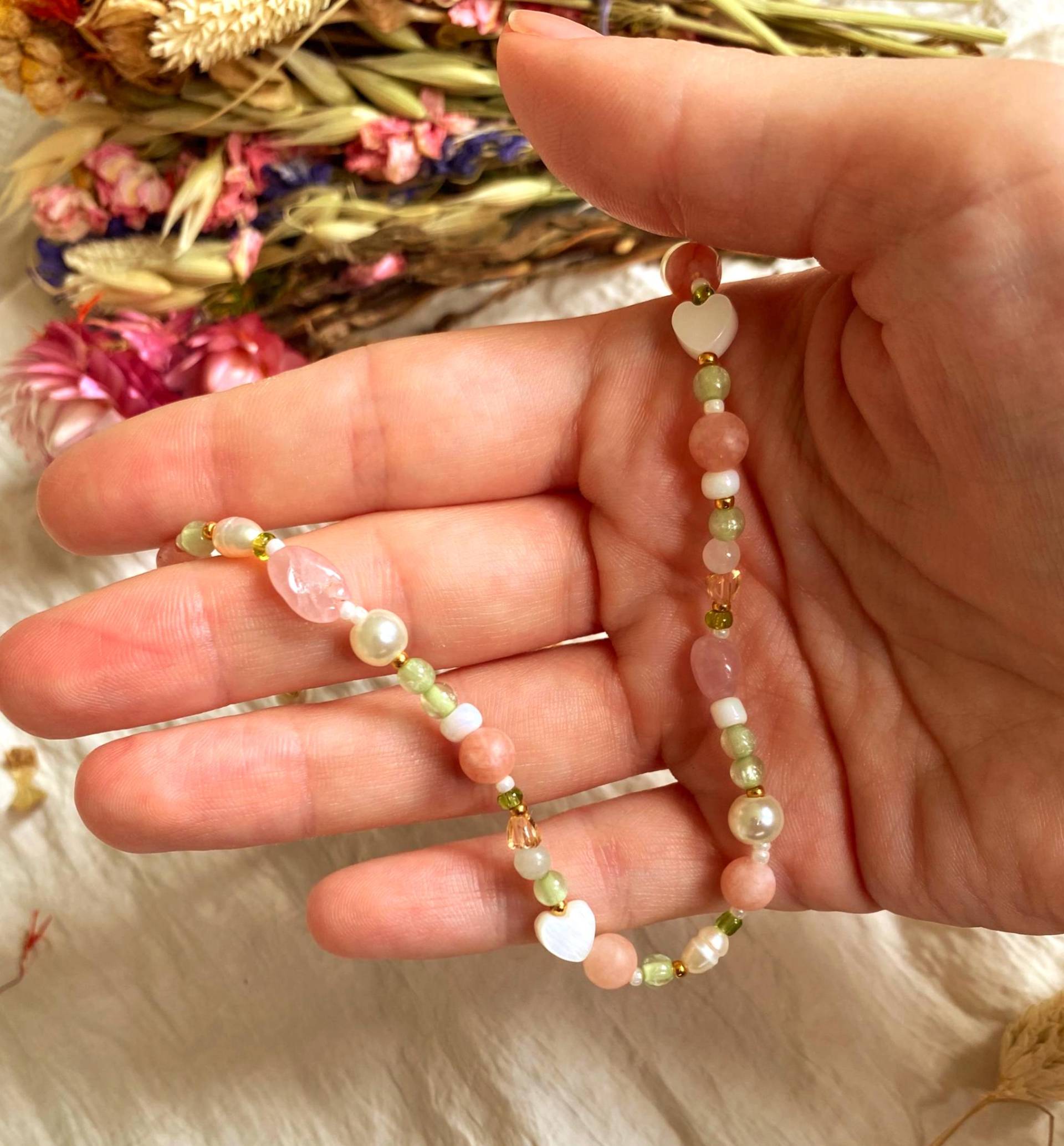 Verstellbare Perlenkette Mit Rosa Und Grünen Perlen | Fairy Aesthetic Dopamine Schmuck |Geschenk Rostfrei Allergiefrei Verstellbare Perlenkette Mit Rosa Und Grünen Perlen | Fairy Aesthetic Dopamine Schmuck |Geschenk Rostfrei Allergiefrei von blombarn