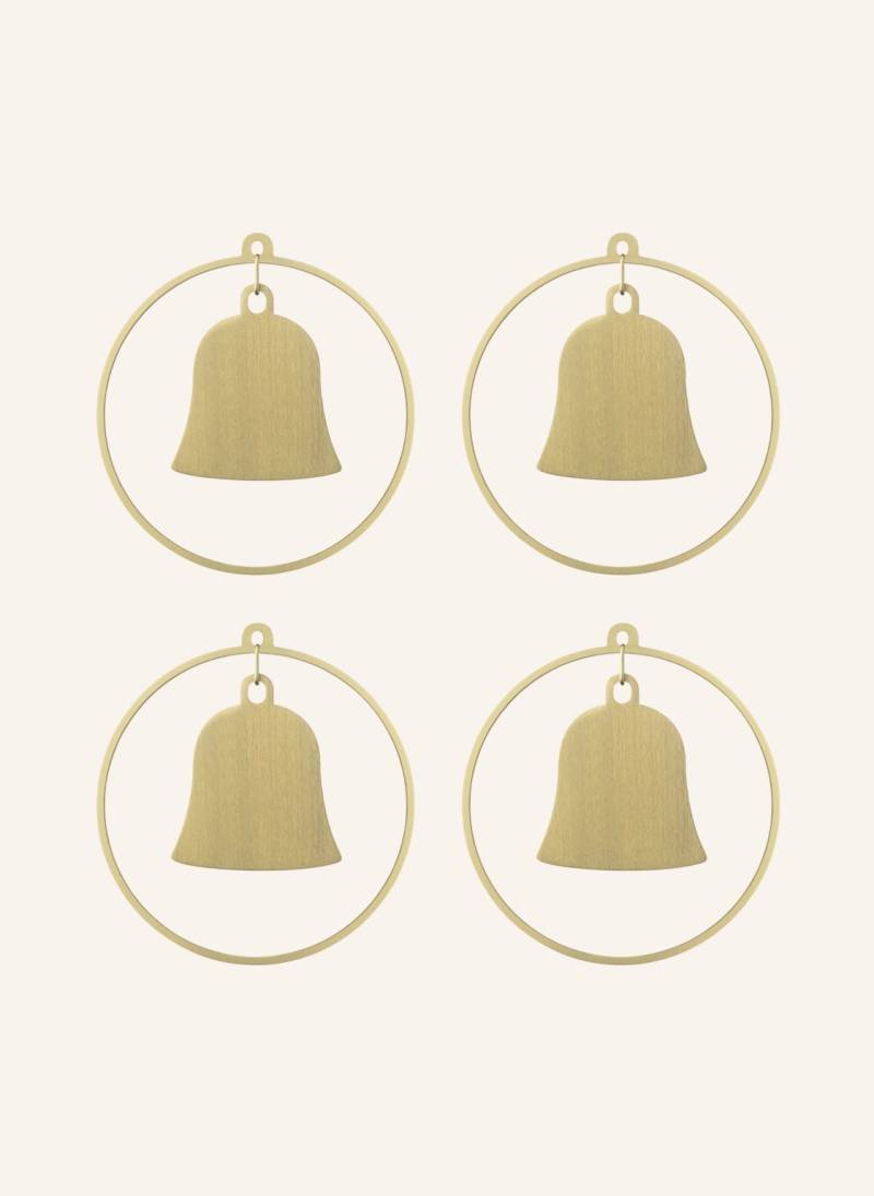Blomus 4er-Set Dekoanhänger Kitai gold von blomus