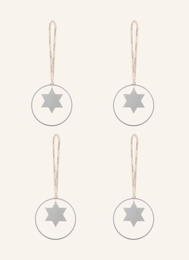 Blomus 4er-Set Dekoanhänger Kitai silber von blomus