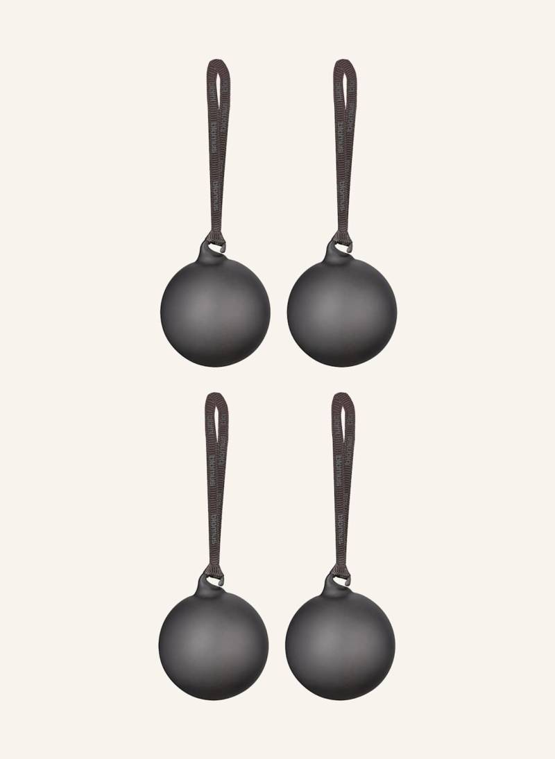 Blomus 4er-Set Weihnachtskugeln Juhla schwarz von blomus