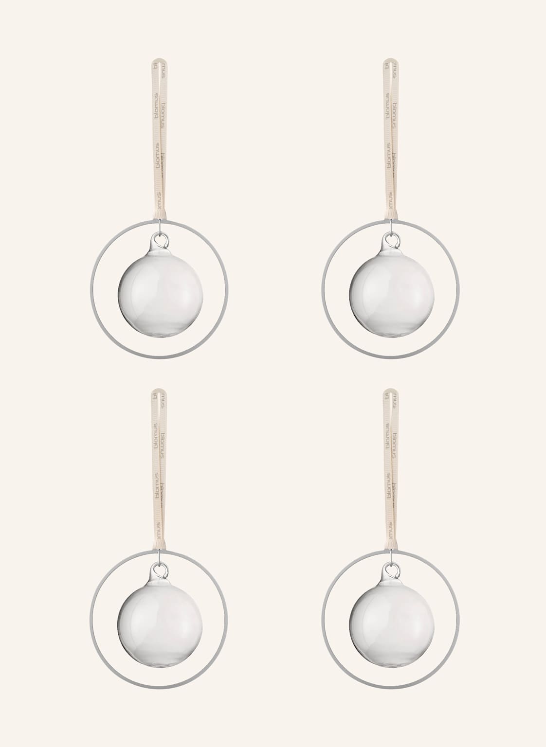 Blomus 4er-Set Weihnachtskugeln Kitai weiss von blomus