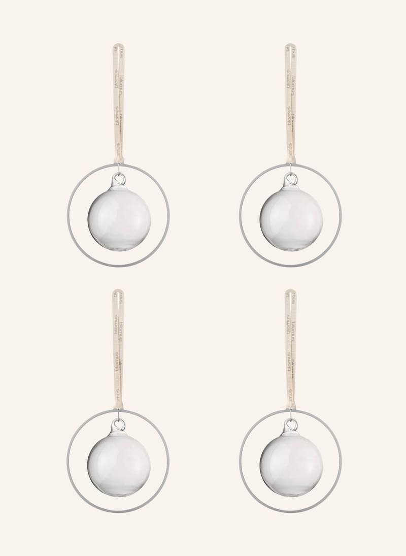 Blomus 4er-Set Weihnachtskugeln Kitai weiss von blomus
