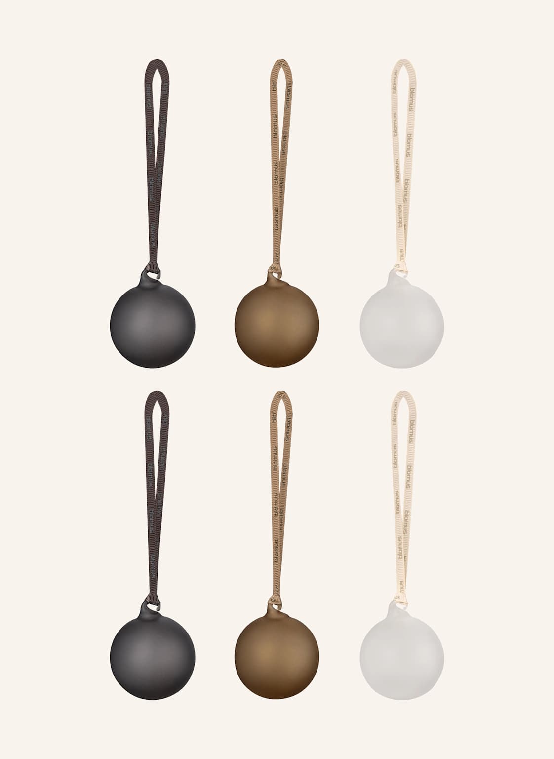 Blomus 6er-Set Weihnachtskugeln Juhla braun von blomus