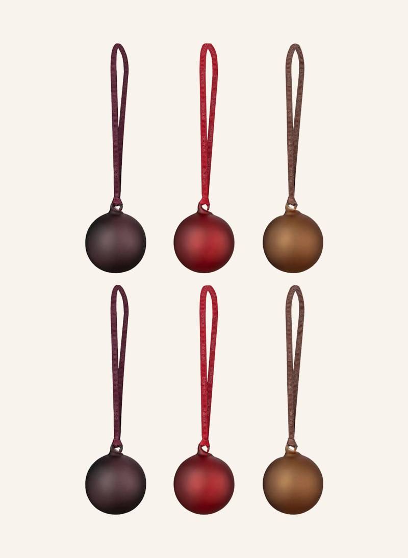 Blomus 6er-Set Weihnachtskugeln Juhla rot von blomus