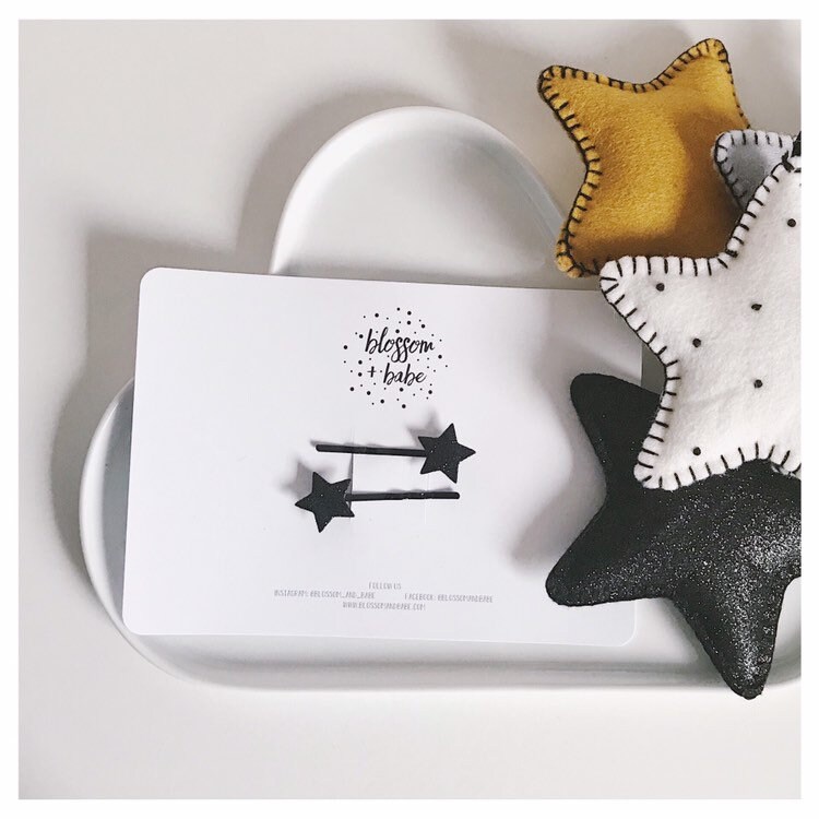 Glitter "star Gleitet' Twin Pack Haargriffe von blossomandbabe