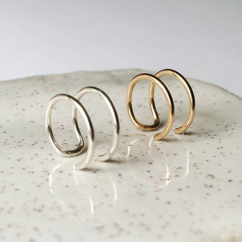 Ohrmanschette Kein Piercing, Manschette Und Wickelohrringe, Silber Ohrmanschette, Gold Ohrringe, Knorpelohrring, Geschenke Für Sie von blossomandshine
