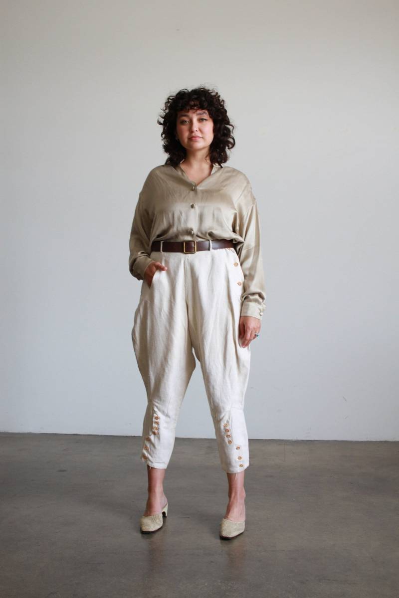 1920Er Jahre Ecru Leinen Herren Breeches Hose 1920Er Jahre Ecru Leinen Herren Breeches Hose von blossomvintageshop